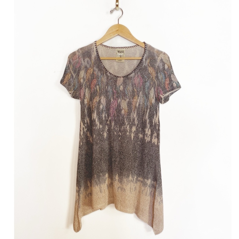 Vtg Y2K VOCAL Fairycore flowy Top Womens size S